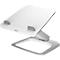 Support pour ordinateur portable Fellowes Hana™ LT, pour 1 ordinateur portable jusqu'à 19" &amp; jusqu'à 4,5 kg, réglable en hauteur/rotatif, gestion des câbles, L 342 x P 396 x H 102 mm, blanc