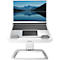 Support pour ordinateur portable Fellowes Hana™ LT, pour 1 ordinateur portable jusqu'à 19" &amp; jusqu'à 4,5 kg, réglable en hauteur/rotatif, gestion des câbles, L 342 x P 396 x H 102 mm, blanc
