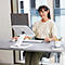 Support pour ordinateur portable Fellowes Hana™ LT, pour 1 ordinateur portable jusqu'à 19" &amp; jusqu'à 4,5 kg, réglable en hauteur/rotatif, gestion des câbles, L 342 x P 396 x H 102 mm, blanc