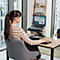 Support pour ordinateur portable Fellowes Hana™ LT, pour 1 ordinateur portable jusqu'à 19' &amp; jusqu'à 4,5 kg, réglable en hauteur/rotatif, gestion des câbles, L 342 x P 396 x H 102 mm, noir