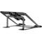 Support pour ordinateur portable NewStar NSLS085BLACK, pour ordinateurs portables 10-17″ et jusqu'à 5 kg, réglage manuel de la hauteur en 6 étapes, pliable, noir.