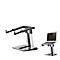 Support pour ordinateur portable NewStar NSLS200, pour ordinateurs portables 10-17″ et jusqu'à 5 kg, réglage manuel de la hauteur en 6 étapes, pliable, argent-noir.