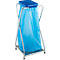 Support pour sac poubelle de 70 litres, avec couvercle bleu 