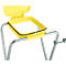 Support pour sac poubelle de 70 litres, avec couvercle jaune 