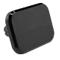 Support de voiture rectangulaire noir avec clip de ventilation et logo de l'entreprise.