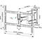 Support TV mural Neomounts by Newstar WL40-550BL16, pour écrans plats jusqu'à 65', jusqu'à 40 kg, inclinable et pivotant, VESA, noir