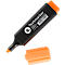 Surligneur noir avec embout et capuchon orange. Inscription : Textmarker.