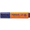 Surligneur jaune avec capuchon bleu. Inscription : Staedtler Textsurfer classic, Inkjet Safe, symbole de recyclage.