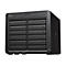Système NAS noir avec 12 baies. Des indicateurs d'état et le logo Synology sont en haut. Inscription : DS3622xs+.