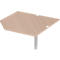 Systeem hoekpaneel CAD ERGO-T 2.0, met steunpoot, B 1200 x D 1200/800 x H 718-898 mm, eiken decor/antraciet