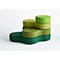 Système d'assise rond II TAPA, tissu, système modulaire, avec mécanisme pivotant, l. 1090 x H 620 mm, vert/vert