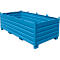 Système de collecte Bauer SBS 2000, L 1200 x l 2400 x H 850 mm, empilable jusqu'à 3 fois, peint, avec chariot de transport, bleu clair RAL 5012