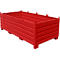 Système de collecte Bauer SBS 2000, L 1200 x l 2400 x H 850 mm, empilable jusqu'à 3 fois, peint, avec chariot de transport, rouge feu RAL 3000