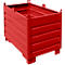 Système de collecte Bauer SBS 500, L 600 x l 1200 x H 850 mm, empilable jusqu'à 3 fois, peint, avec chariot de transport, rouge feu RAL 3000