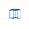 Système de couverture WSM Köln K2 b/c, L 2165 x P 2165 x H 2510 mm, kit, bleu gentiane RAL 5010