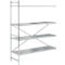 Système de rayonnage, rayonnage d'appoint, acier inoxydable, base perforée, H 2000 x L 1475 x P 600 mm