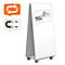 Système de tableau blanc mobile Nobo Move &amp; Meet, tableau blanc double face, 900 x 1800 mm, magnétique, mobile