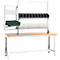 Systemwerkbank Bott cubio, mit Aufnahme- und Schwenkrahmen, Buche-Multiplexplatte, bis 800 kg, B 2000 x T 750 mm, Lichtgrau