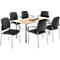 Table + 6 chaises SSI-PROLINE, érable