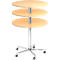Table à colonne JENA, Ø 800 mm, H 720-1100 mm, coloris érable