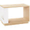 Table basse Ella, compartiment latéral, L 700 x P 400 x H 400 mm, chêne clair/blanc