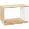Table basse Ella, compartiment latéral, L 700 x P 400 x H 400 mm, chêne clair/blanc