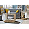 Table basse Ella, compartiment latéral, L 700 x P 400 x H 400 mm, chêne clair/blanc