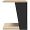 Table d'appoint Albi, L 400 x P 400 x H 460 mm, structure métallique/plateau tendu avec placage en bois véritable, chêne clair/noir laqué