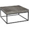 Table d'appoint béton, L 750 x P 750 x H 380 mm, noir