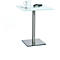 Table d’appoint carréee, l. 450 x P. 450 x H 500 mm, plateau en verre