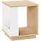 Table d'appoint Ella, compartiment latéral, L 400 x P 400 x H 470 mm, chêne clair/blanc