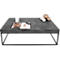Table d'appoint en béton, 1200 x 750 x 380 mm, noir