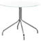Table d'appoint KONSIT, Ø 600 x h 450 mm, plateau en verre, piétement chromé