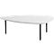 Table d'appoint Leyform EOS, pieds en tube d'acier, plateau de table en MDF,L 980 x P 910 x H 310 mm, blanc