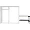 Table d'appoint Ordo Flex vélo et temps libre - l. 1360 x P 635 x H 825 mm - 1 tablette – noir profond mat RAL 9005