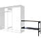 Table d'appoint Ordo Flex vélo et temps libre - l. 1360 x P 635 x H 825 mm - 1 tablette – noir profond mat RAL 9005
