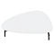 Table d'appoint Paperflow Lazy, forme trapézoïdale, MDF plaqué, cadre en acier, L 930 x P 500 x H 400 mm, blanc/noir