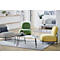 Table d'appoint Paperflow Lazy, forme trapézoïdale, MDF plaqué, cadre en acier, L 930 x P 500 x H 400 mm, blanc/noir