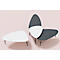 Table d'appoint Paperflow Lazy, forme trapézoïdale, MDF plaqué, cadre en acier, L 930 x P 500 x H 400 mm, noir/noir