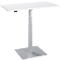 Table d'appoint Set Up, réglage électrique de la hauteur, mono-colonne, L 1000 x P 600 x H 635-1285 mm, blanc/alu blanc