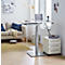 Table d'appoint Start Off, réglable en hauteur électriquement, rectangulaire, pied colonne, L 1000 x P 600 x H 635-1285 mm, blanc/aluminium blanc