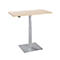Table d'appoint Start Off, réglable en hauteur électriquement, rectangulaire, pied colonne, L 1000 x P 600 x H 635-1285 mm, érable/aluminium blanc