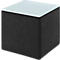 Table d'appoint Wall In, L 410 x P 410 mm, plateau en verre au lait ESG, avec patins au sol, anthracite