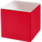 Table d'appoint Wall In, L 410 x P 410 mm, plateau en verre au lait ESG, avec patins au sol, rouge