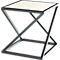 Table d'appoint X, forme carrée, cadre en X, L 500 x P 500 x H 530 mm, résistant aux désinfectants, structure fine blanche