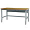 Table d'emballage Bedrunka+Hirth Komfort, table de base, réglable en hauteur par manivelle, jusqu'à 200 kg, plateau de travail en hêtre multiplex, L 2000 x P 750 mm