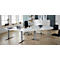 Table d'extension, 135°, l. 800 x P 800 mm, blanc/alu blanc