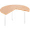 Table d'extension, Ø 1400 mm, coloris hêtre/alu blanc