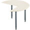 Table d'extension, 3/4 de cercle, Ø 1200 mm, extension à droite/à gauche, érable/anthracite