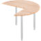 Table d'extension, 3/4 de cercle, Ø 1200 mm, extension droite/gauche, cerisier Romana/alu blanc